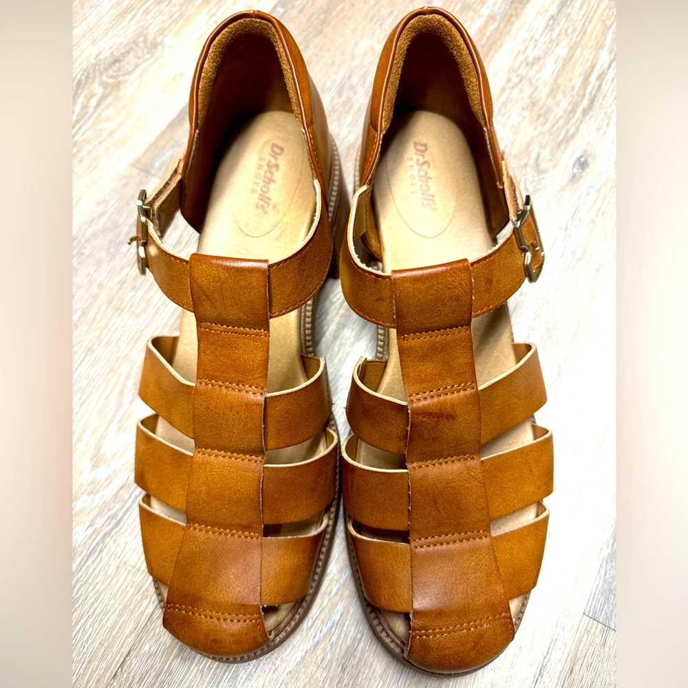 Dr. Scholls Solid Brown Buckle Adjustable Closed Toe Size 10M EUR 41